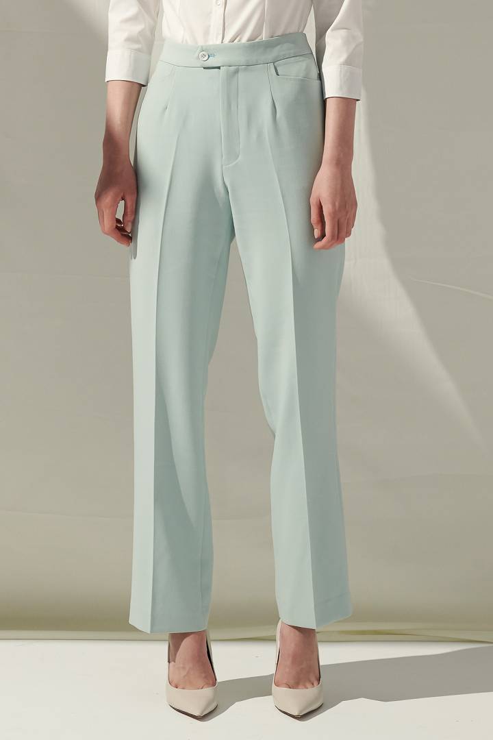 SST&C Women'S Elastic Fit Lake Blue Suit Trousers | 7262109006  (Outlet)_6