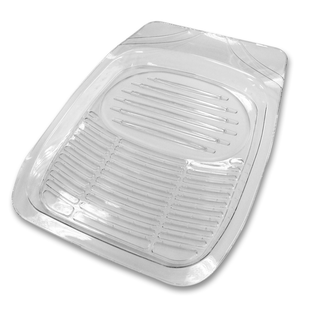 PackyPoda新款3D汽車踏墊(透明色前座)通用設計｜易清潔_0