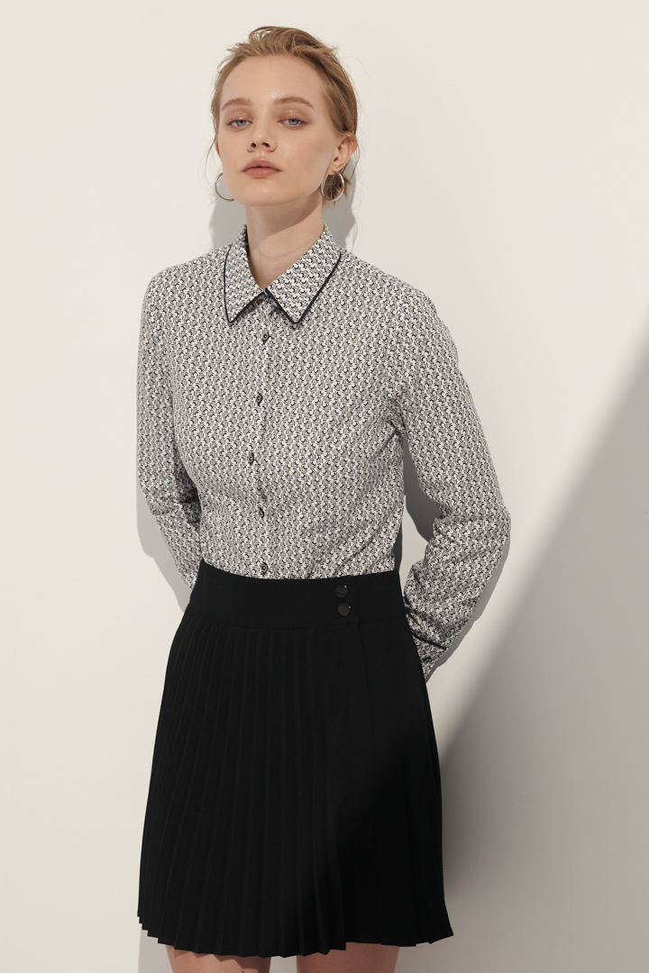 SST&C Women'S White Geometric Print Shirt | 7562110001  (Outlet)_0