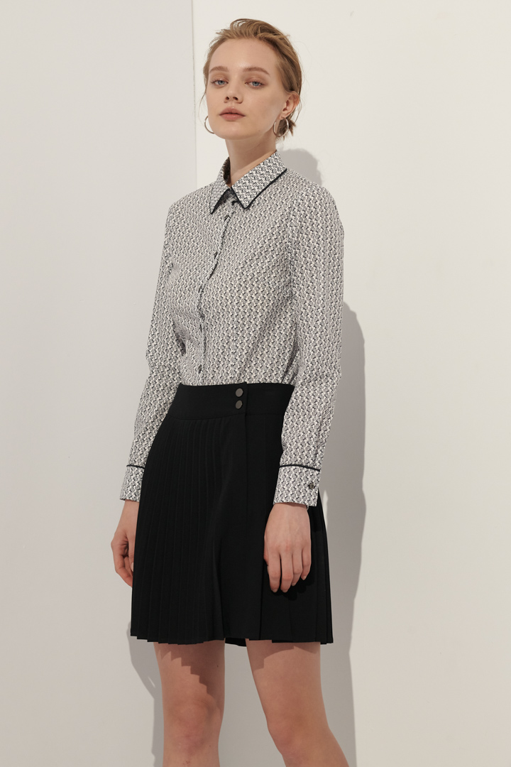 SST&C Women'S White Geometric Print Shirt | 7562110001  (Outlet)_1