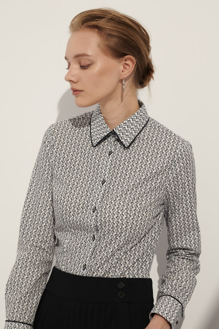 SST&C Women'S White Geometric Print Shirt | 7562110001  (Outlet)_2