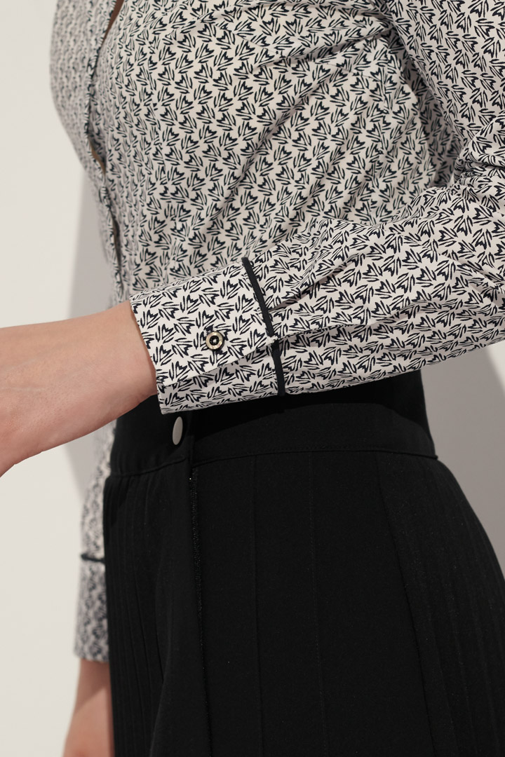 SST&C Women'S White Geometric Print Shirt | 7562110001  (Outlet)_7