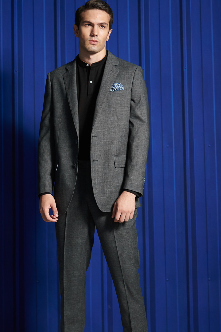 SST&C Gray Classic Suit Jacket | 0112110008  (Outlet)_1