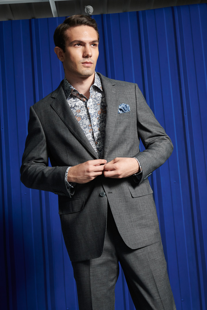 SST&C Gray Classic Suit Jacket | 0112110008  (Outlet)_4