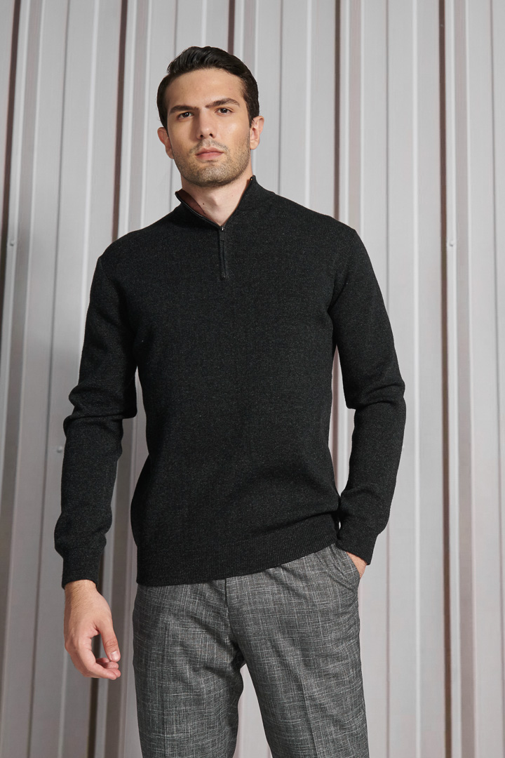 SST&C Gray Check Pattern Slim Fit Suit Trousers | 0212110007  (Outlet)_3