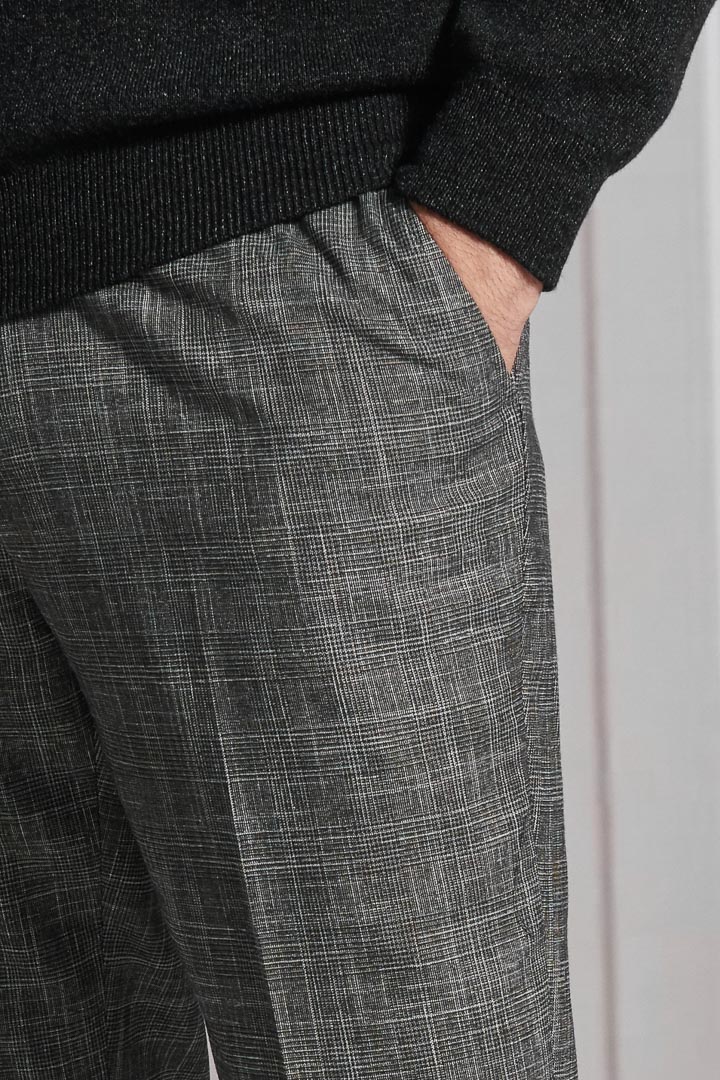 SST&C Gray Check Pattern Slim Fit Suit Trousers | 0212110007  (Outlet)_7