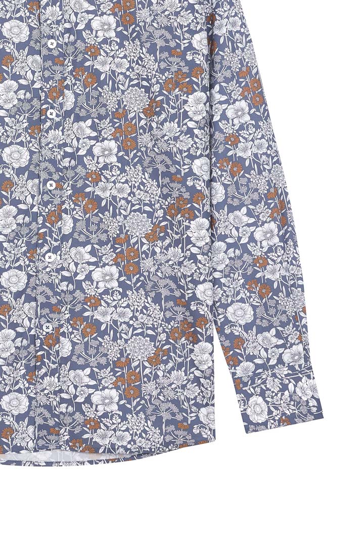 SST&C #Comfortable Cotton  Orange and White Floral Shirt | 0312110016  (Outlet)_8