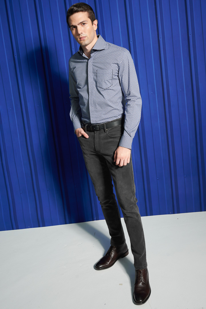 SST&C #Elastic Fit  Scalloped Print Shirt | 0312110017  (Outlet)_0