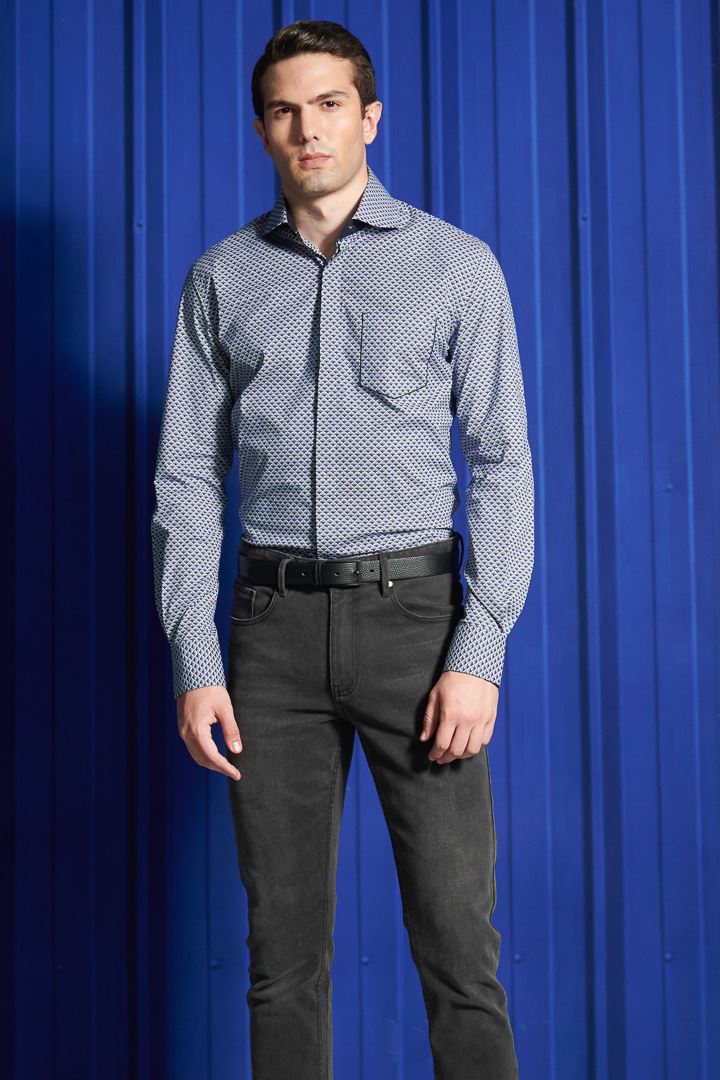 SST&C #Elastic Fit  Scalloped Print Shirt | 0312110017  (Outlet)_2