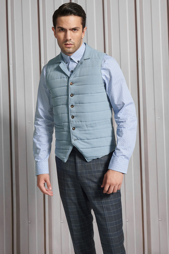 SST&C Light Blue Down Casual Vest | 4512110002  (Outlet)_2