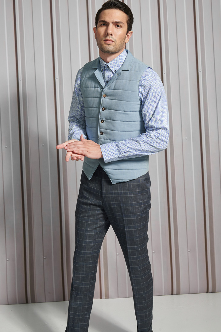 SST&C Light Blue Down Casual Vest | 4512110002  (Outlet)_3