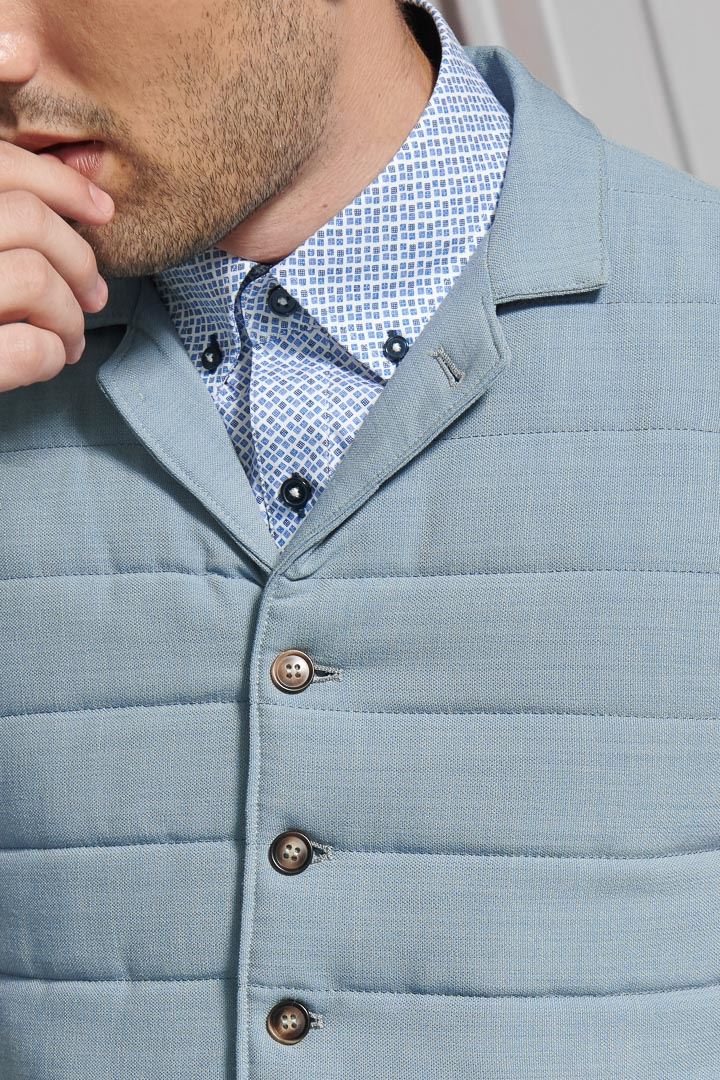SST&C Light Blue Down Casual Vest | 4512110002  (Outlet)_5
