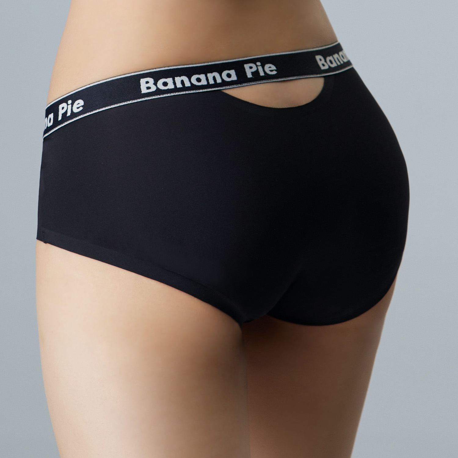 [Banana Pie] IN ZERO無重力低腰平口內褲-鐵礦黑_5