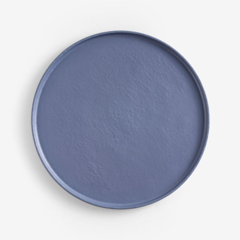 Stripes 17cm Plated Plastic Plate | Black | 10-piece Set_2