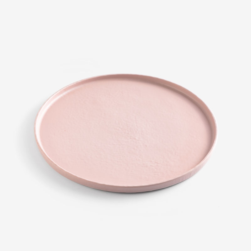 Stripes 17cm Plated Plastic Plate | Black | 10-piece Set_0