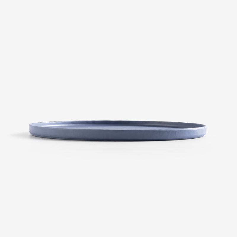 Stripes 17cm Plated Plastic Plate | Black | 10-piece Set_1