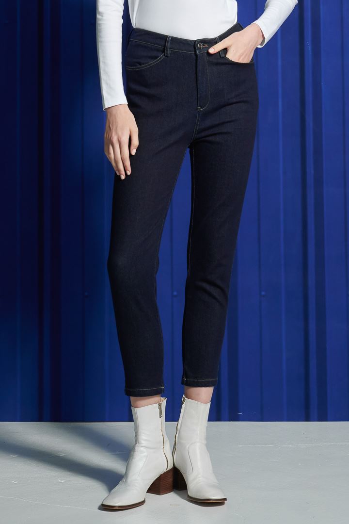 SST&C Women'S Denim Blue Mid Rise Slim Jeans | 8262110002  (Outlet)_6