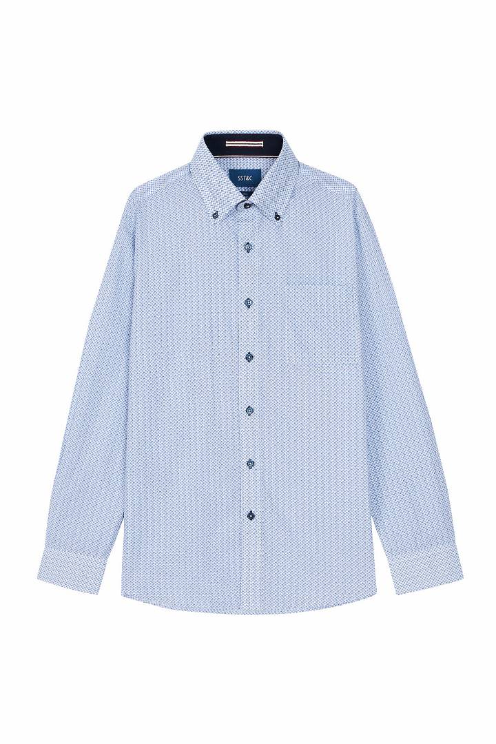 SST&C #Comfortable Cotton  Blue Diamond Printed Shirt | 0312111002  (Outlet)_6