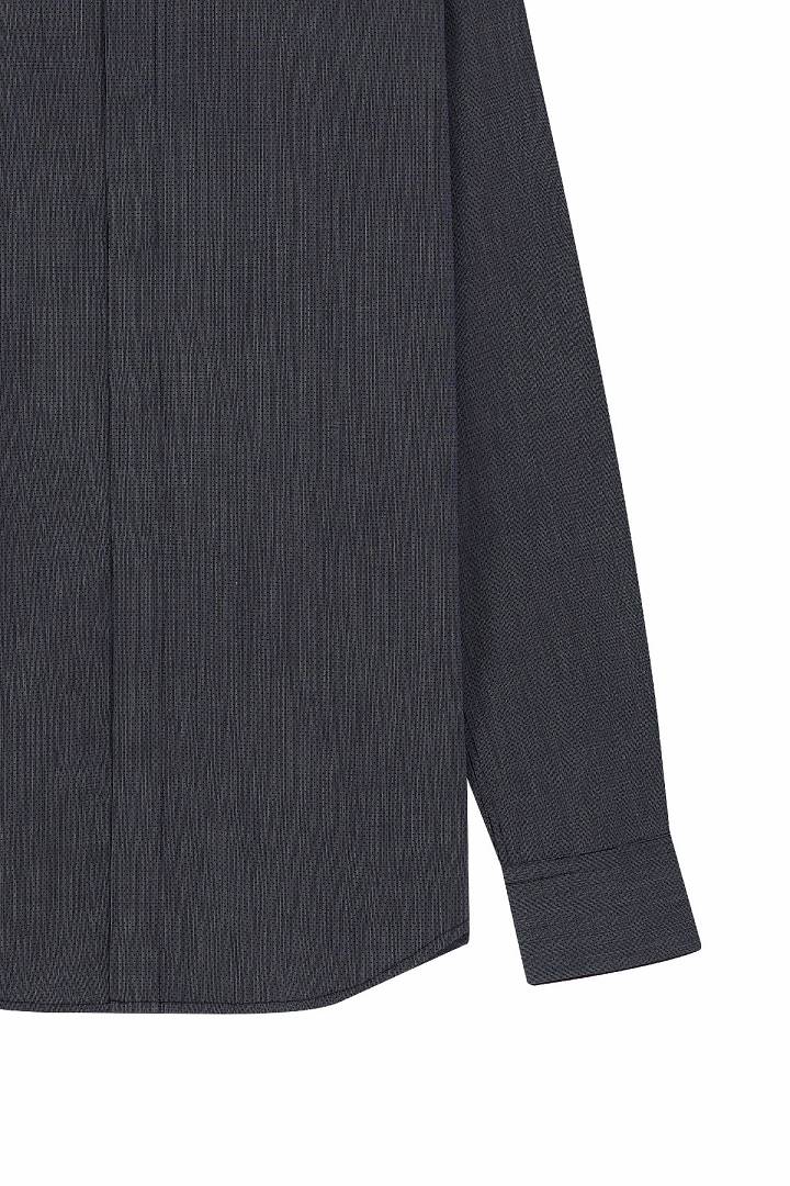 SST&C #Easycare  Dark Gray Textured Shirt | 0312111009  (Outlet)_8