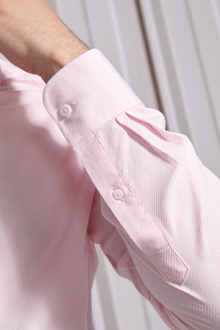 SST&C #Online Exclusive  #Easycare  Pink Textured Shirt | 0312111013  (Outlet)_5