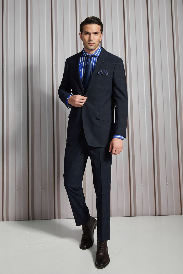 SST&C #Online Exclusive  #Comfortable Cotton  Blue and White Straight Shirt | 0312111016  (Outlet)_3