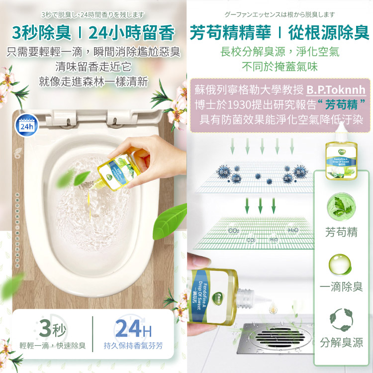 酶加淨 一滴芬芳廁所除臭劑 植物萃取 廁所清香劑 芳香劑 消臭劑 馬桶清新劑 去味液態劑【BF0313】《約翰家庭百貨_6
