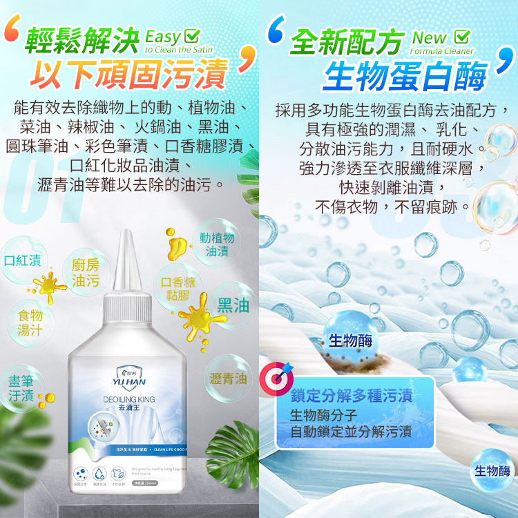 衣物去油漬清潔劑 不傷衣物 衣服去漬劑 洗衣劑 洗衣精 衣物去污劑 去除油跡劑 衣服清洗劑【BF0318】《約翰家庭百貨_5