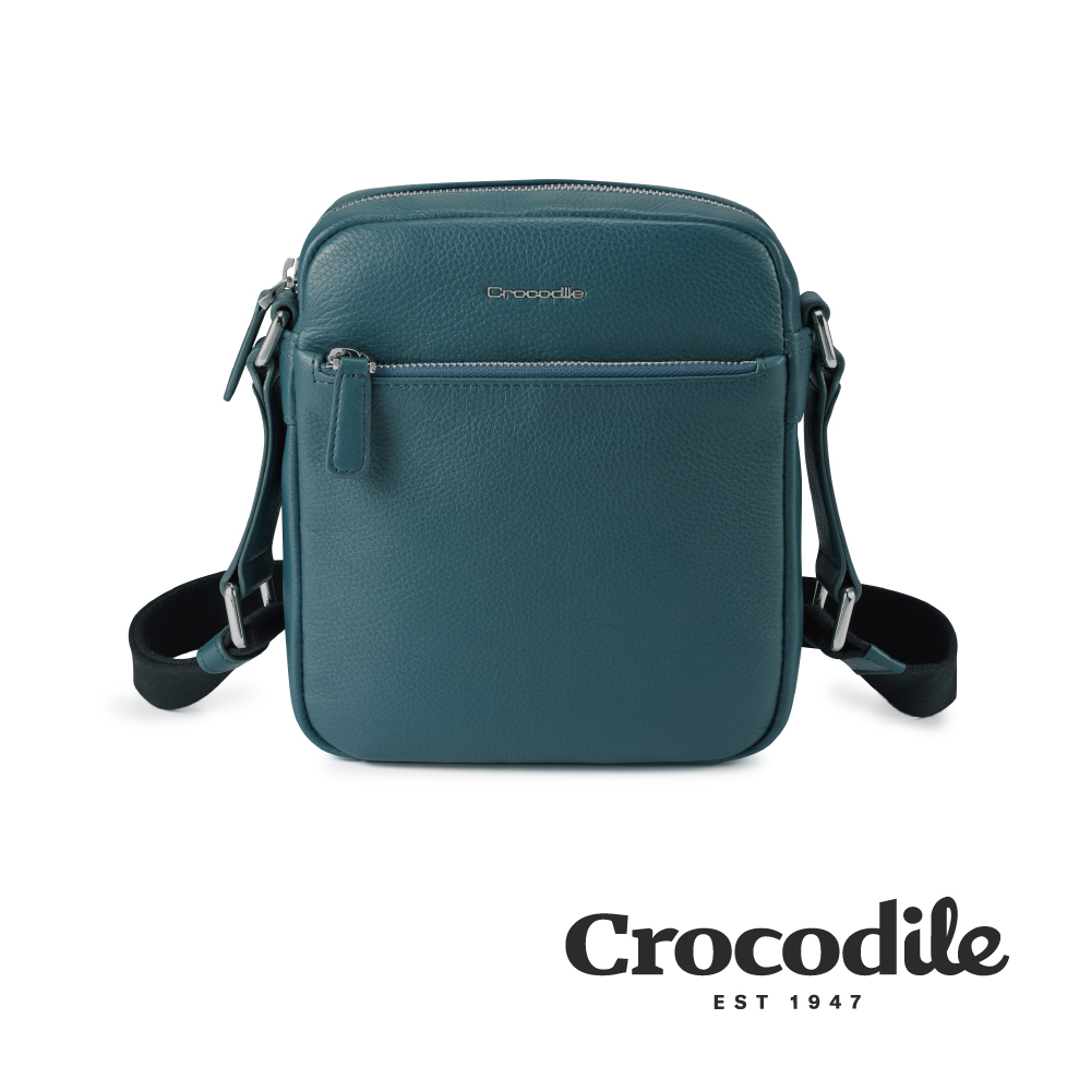 【Crocodile 鱷魚皮件】Rocky 2.0系列 直式斜背包(S) 側背包-0104-08108-黑綠兩色_2