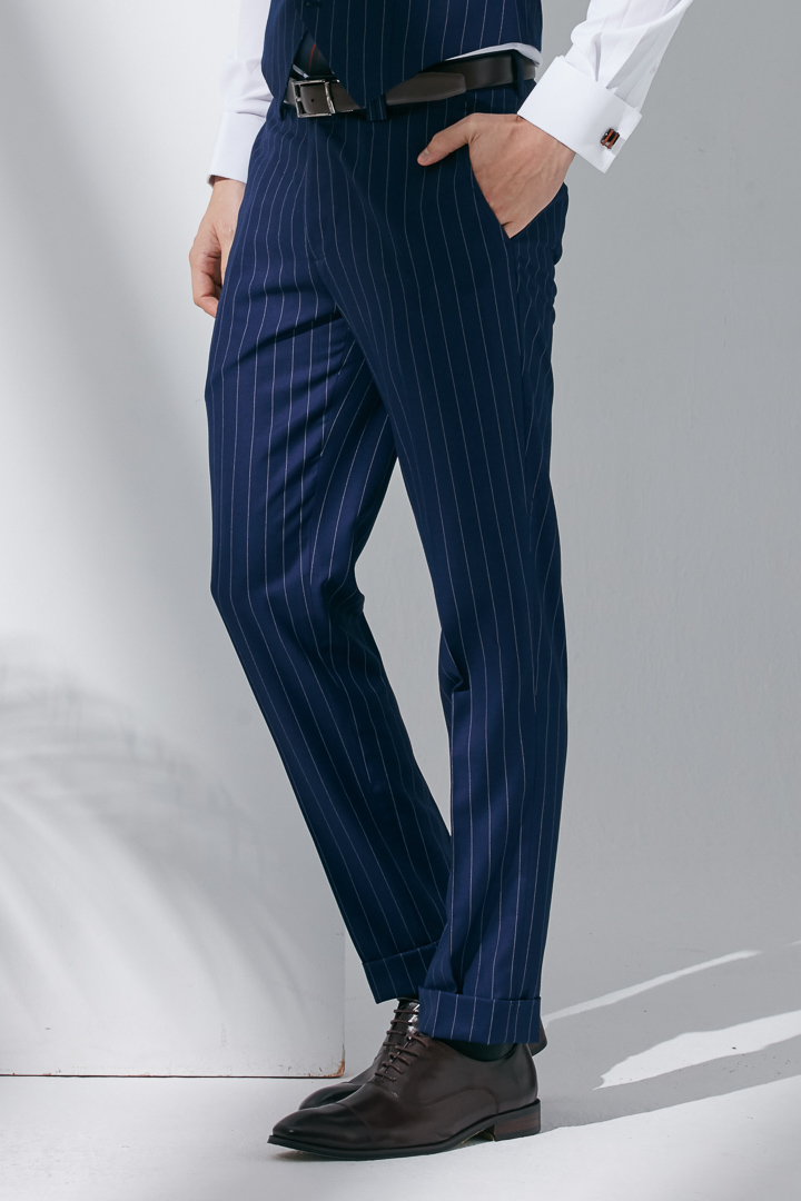 SST&C Straight Striped Pattern Slim Fit Suit Trousers | 0211904008  (Outlet)_1