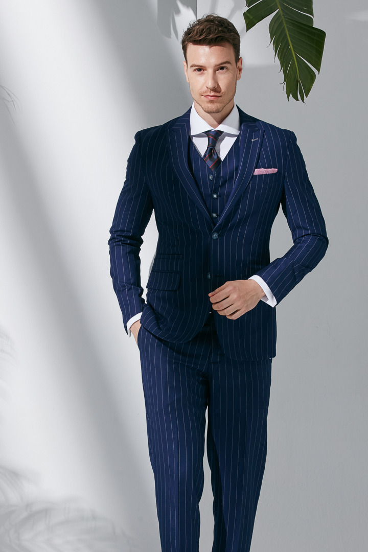 SST&C Straight Striped Pattern Slim Fit Suit Trousers | 0211904008  (Outlet)_4