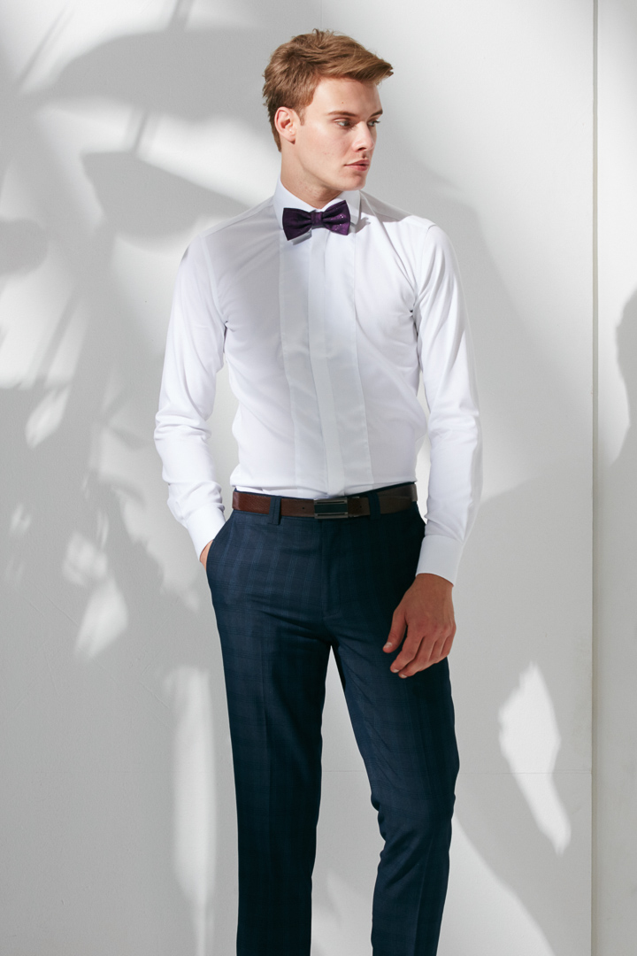 SST&C Navy Check Pattern Suit Trousers | 0211906004  (Outlet)_2