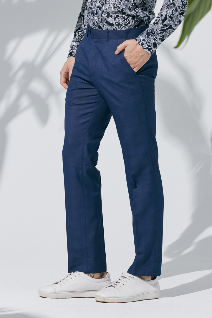 SST&C Navy Slim Fit Suit Trousers | 0261903003  (Outlet)_1