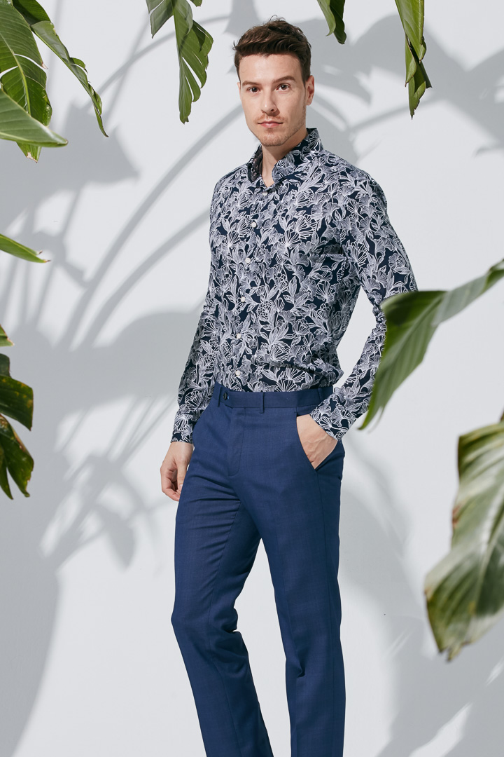 SST&C Navy Slim Fit Suit Trousers | 0261903003  (Outlet)_2