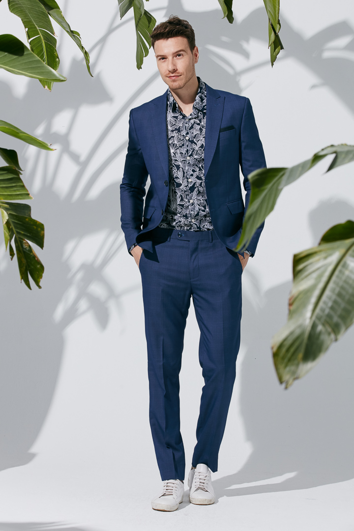 SST&C Navy Slim Fit Suit Trousers | 0261903003  (Outlet)_3