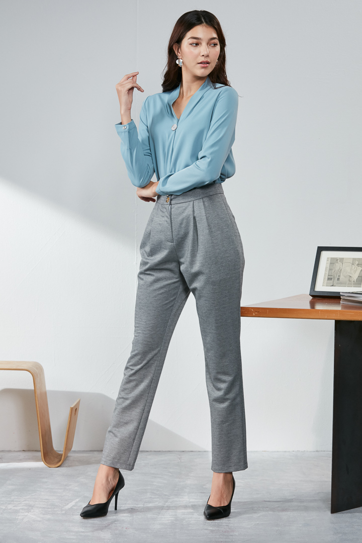 SST&C Women'S Gray Pleated Trousers | 8261911001  (Outlet)_1