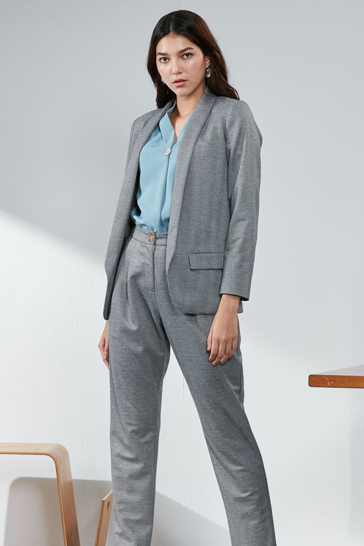 SST&C Women'S Gray Pleated Trousers | 8261911001  (Outlet)_2