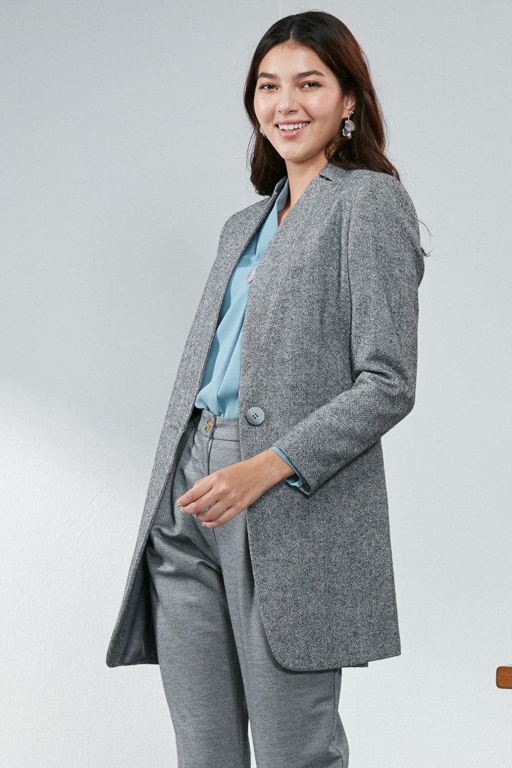 SST&C Women'S Gray Pleated Trousers | 8261911001  (Outlet)_3