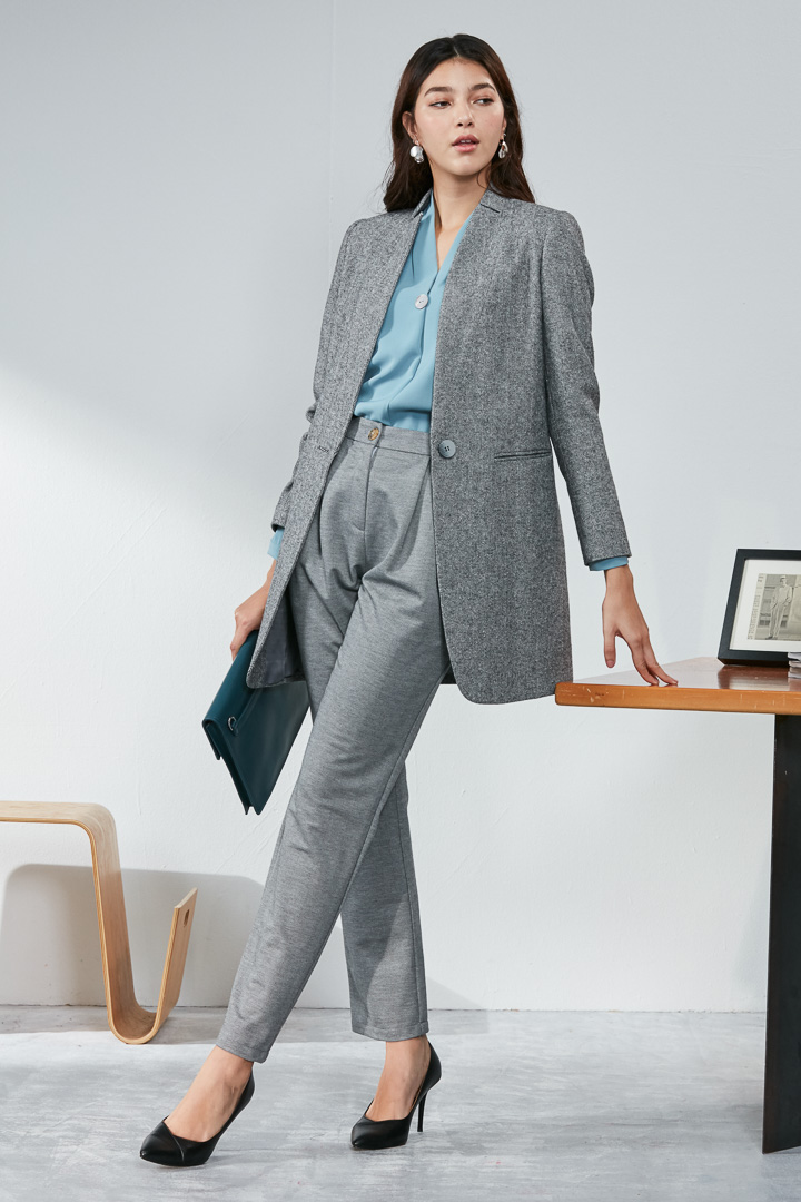 SST&C Women'S Gray Pleated Trousers | 8261911001  (Outlet)_4