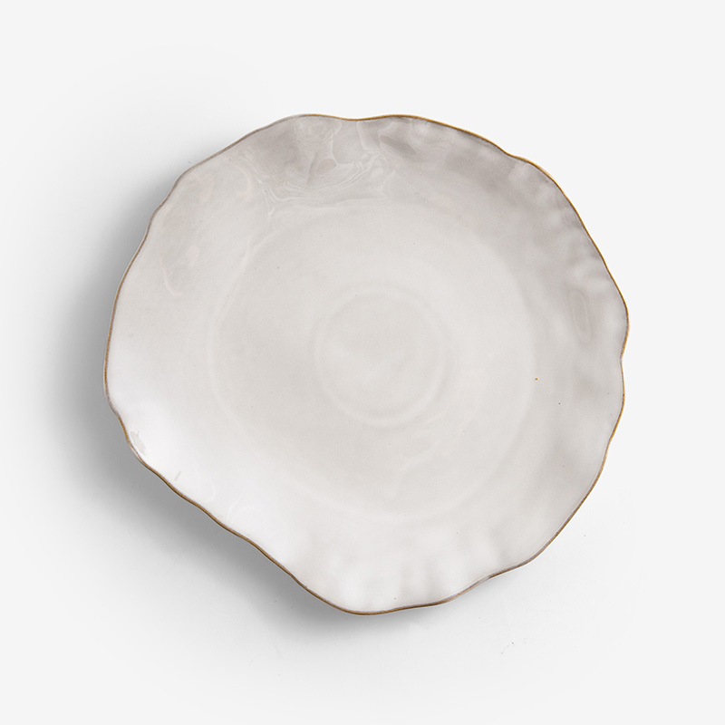 日式 手捻坯土 27.5cm 陶瓷大盤 │牙白│單品_1