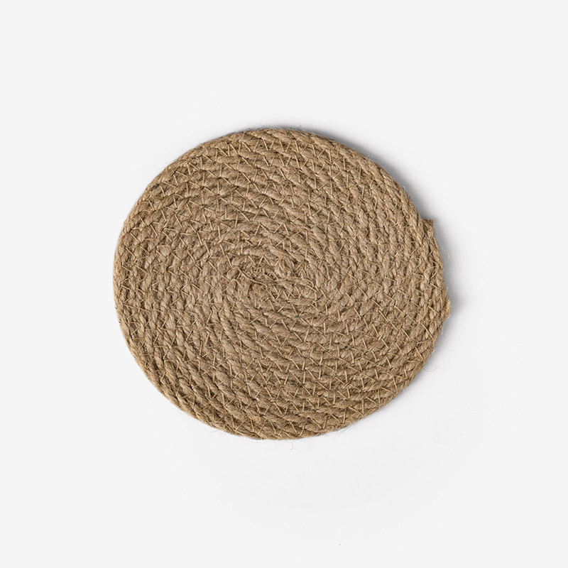 WAGA 棉麻編織 18cm 圓型餐墊 ｜單品_0