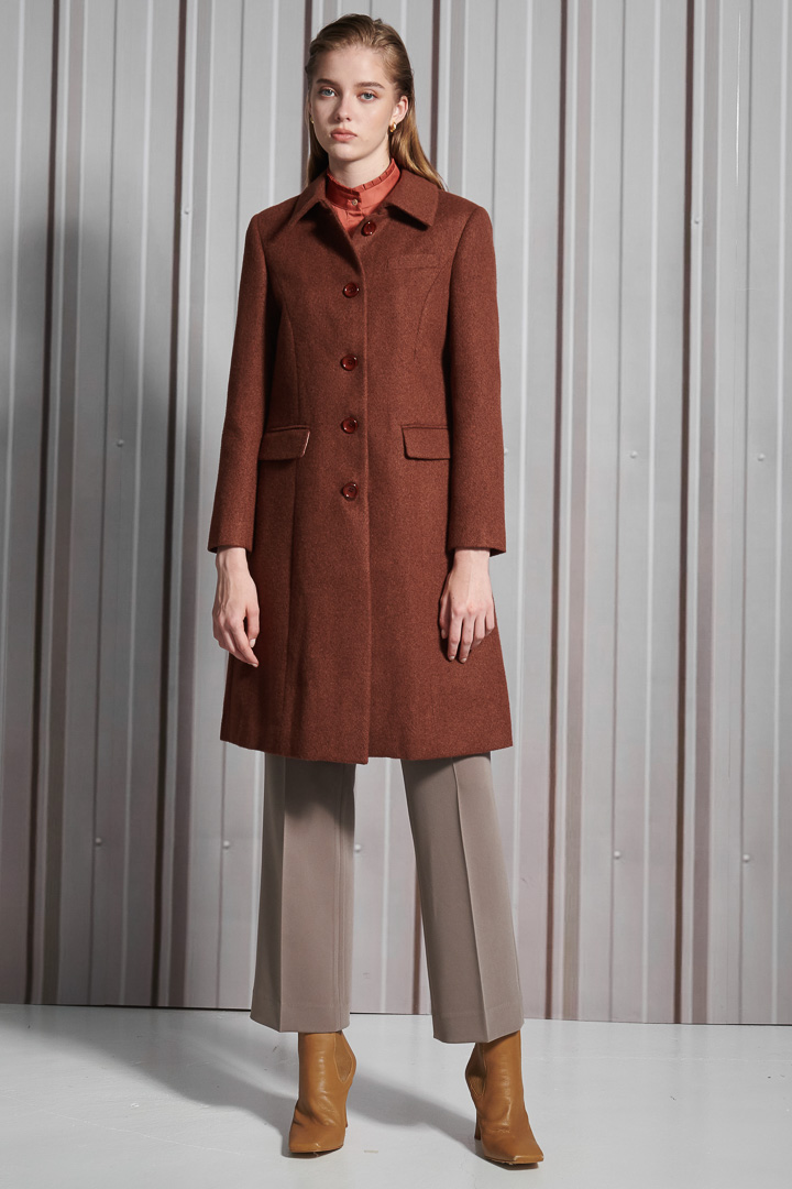 SST&C Women'S Wool Blend Lapel Button-Down Coat | 8162111002  (Outlet)_1