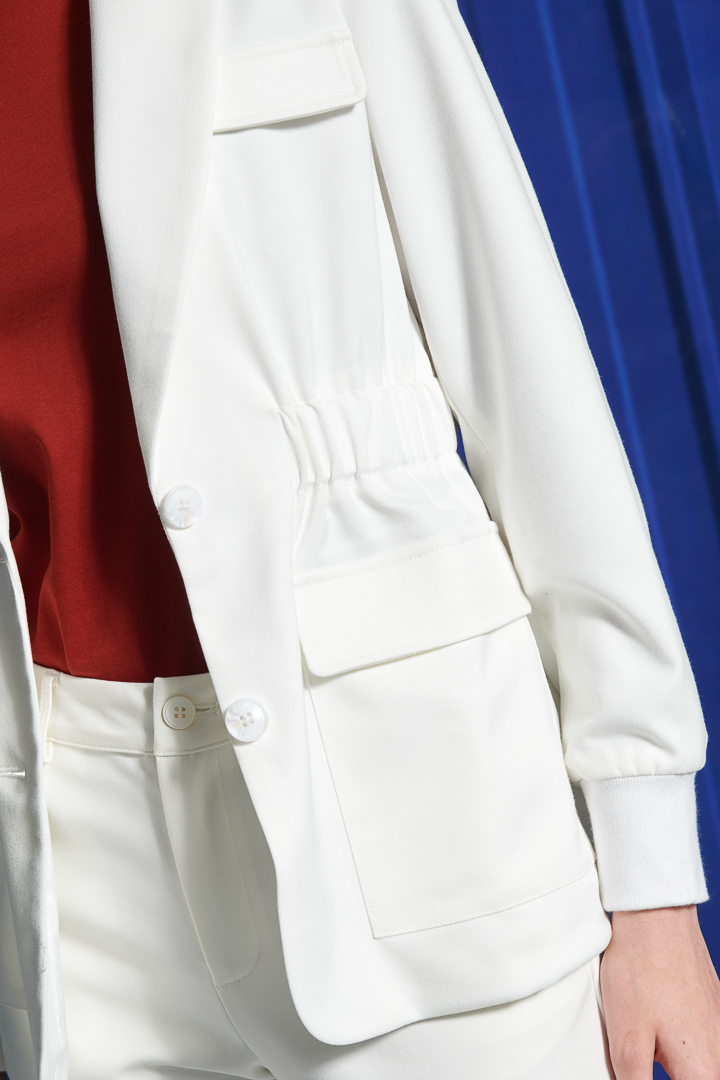 SST&C Women'S White Work Style Jacket With Waist Design | 8162111004  (Outlet)_7
