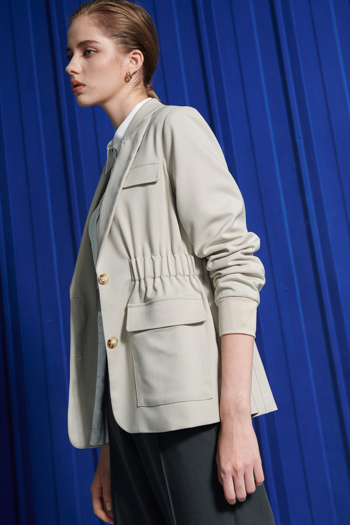 SST&C Women'S Mi Xing Sword Collar Waist Design Workwear Style Jacket | 8162111005  (Outlet)_2