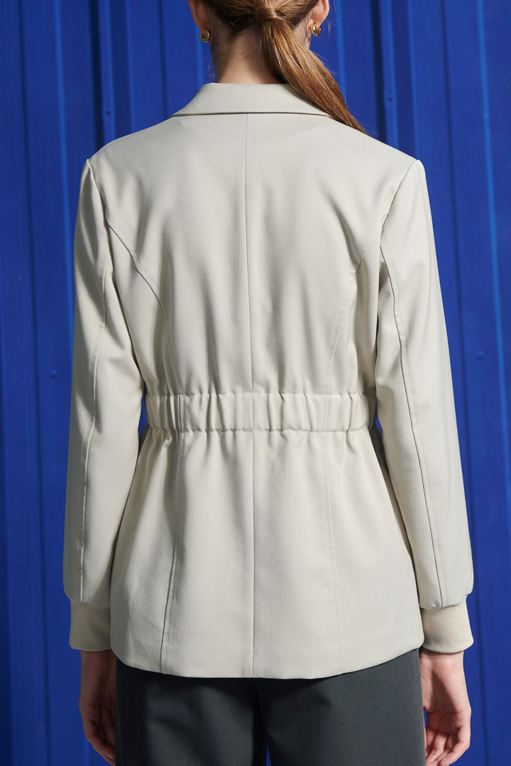 SST&C Women'S Mi Xing Sword Collar Waist Design Workwear Style Jacket | 8162111005  (Outlet)_7