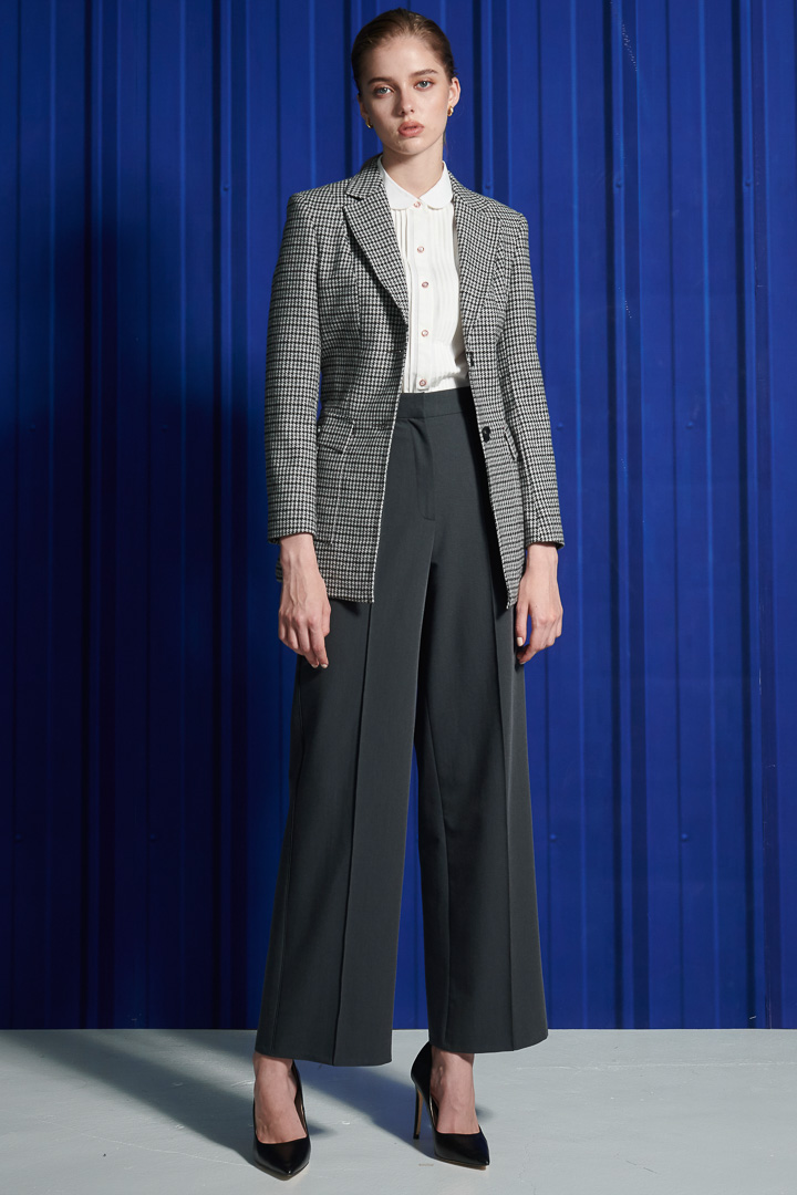 SST&C Women'S Rock Gray High-Waisted Straight Wide Trousers | 8262111001  (Outlet)_6