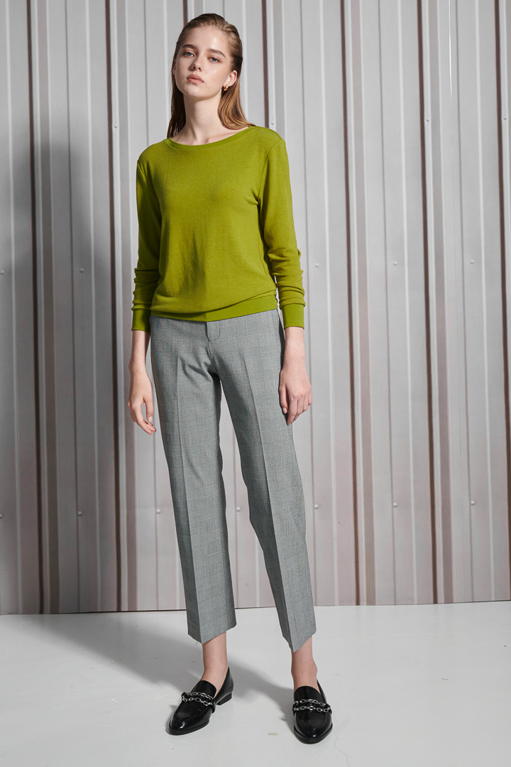 SST&C Women'S Simple Solid Color Olive Green Sweater | 8662111002  (Outlet)_2