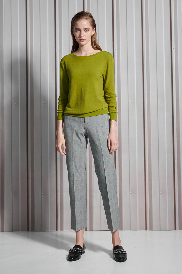 SST&C Women'S Simple Solid Color Olive Green Sweater | 8662111002  (Outlet)_3