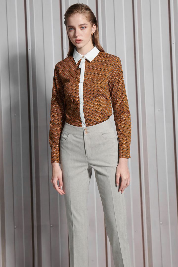 SST&C Women'S Copper Polka Dot Print Shirt | 7562111007  (Outlet)_1