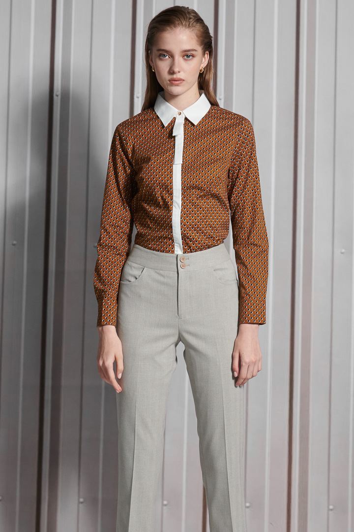 SST&C Women'S Copper Polka Dot Print Shirt | 7562111007  (Outlet)_3