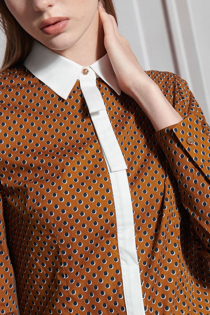 SST&C Women'S Copper Polka Dot Print Shirt | 7562111007  (Outlet)_6